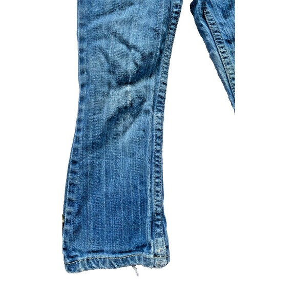 Gap Baby Girls Wide-Leg Raw Hem Distressed Whiskered Denim Jeans Toddler -Sz 3 - Picture 3 of 5
